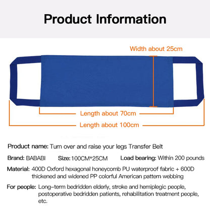 “Cinturón de traslado para personas mayores y pacientes con movilidad reducida